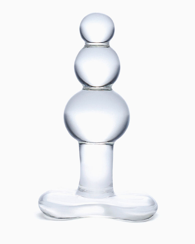 Glas Beaded Glass Butt Plug With Tapered Base