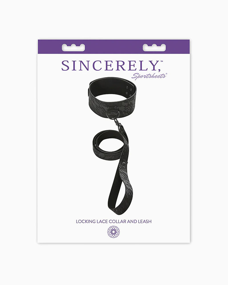 Sportsheets Sincerely Locking Lace Collar & Leash