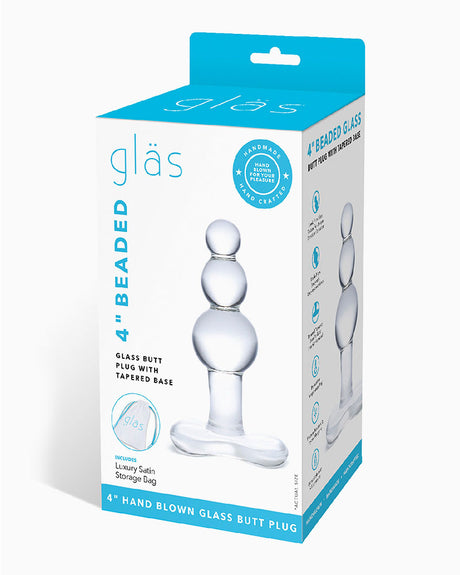 Glas Beaded Glass Butt Plug With Tapered Base