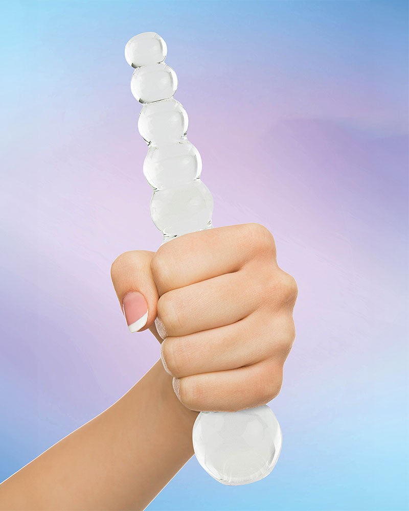 FeelzToys Glazzz Glass Dildo Crystal Delight, 8.5 Inches