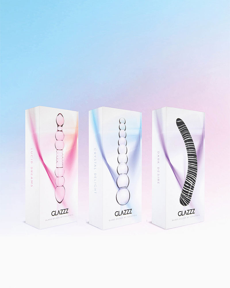 FeelzToys Glazzz Glass Dildo Crystal Delight, 8.5 Inches
