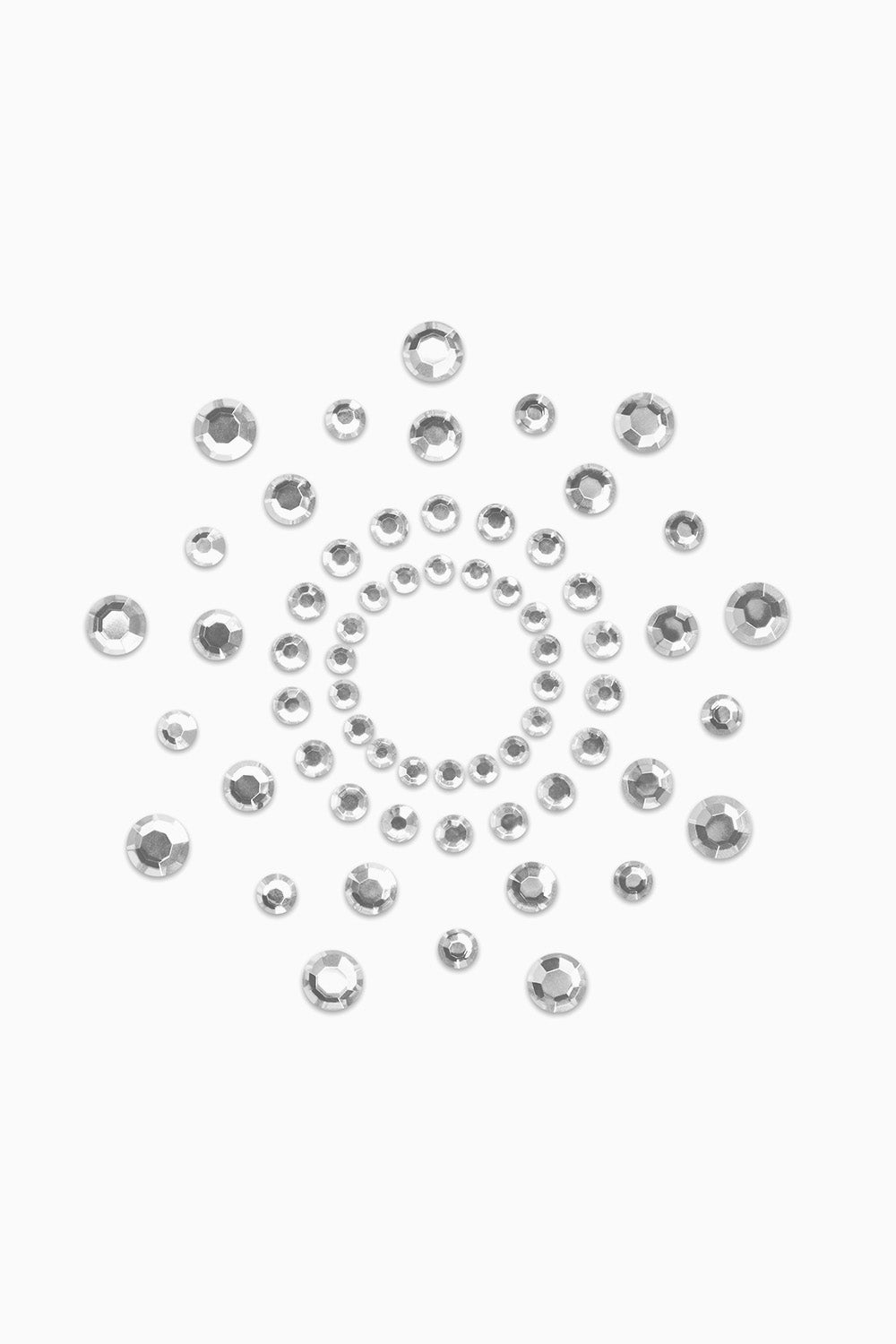 Bijoux Indiscrets Mimi Crystal Nipple Pasties Cover Silver
