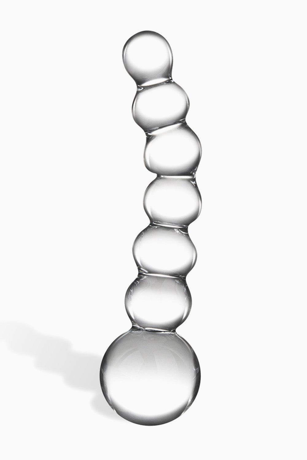 Glas Curved Glass Beaded Dildo, 5 Inches