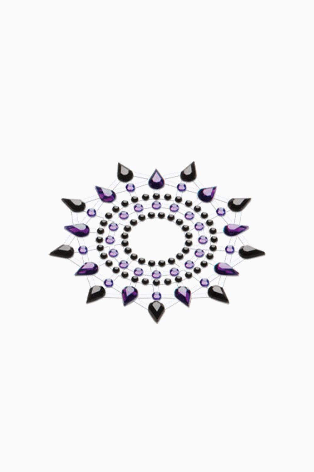 Petits Joujoux Gloria Crystal Nipple Cover Pasties Black/Purple