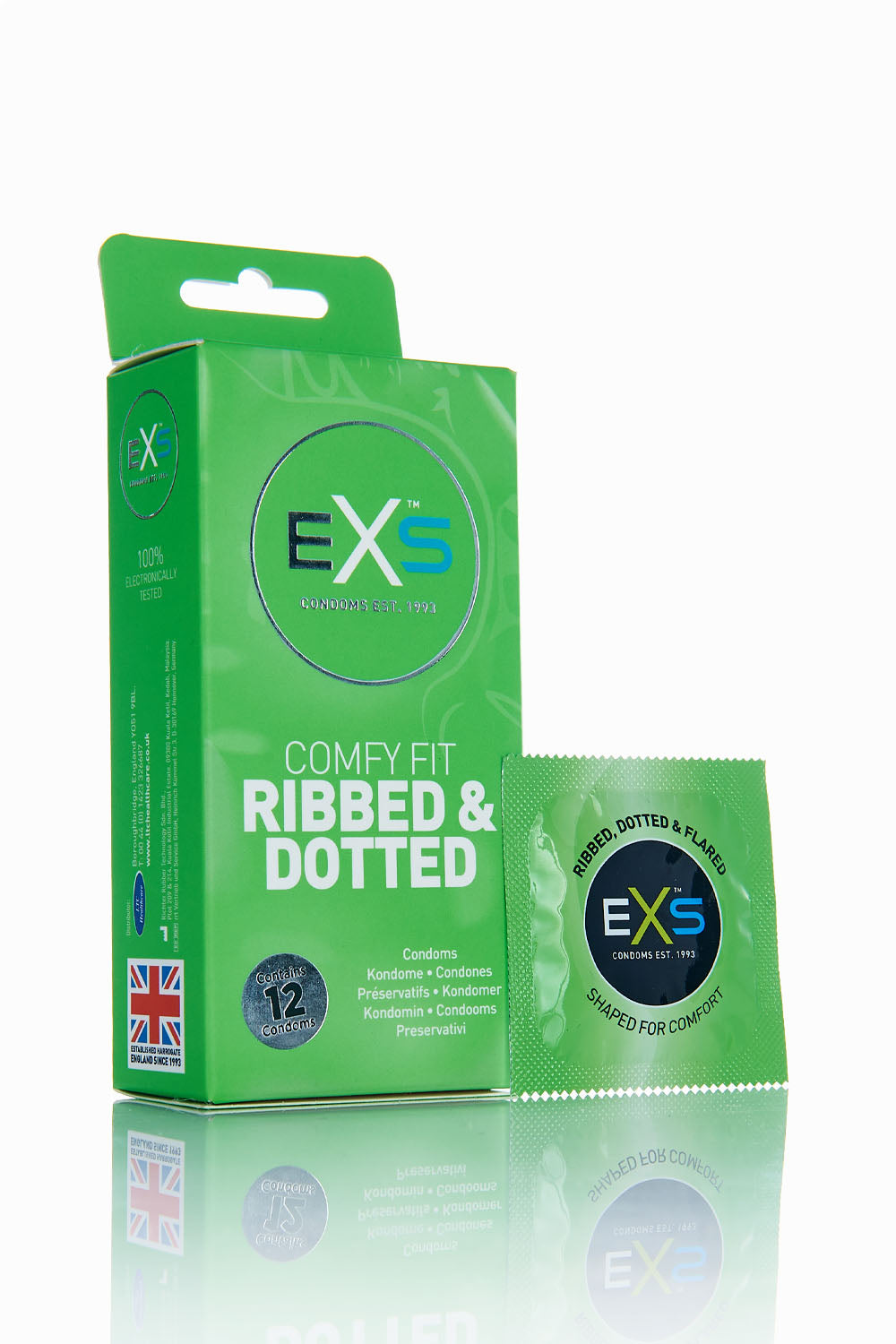 EXS Ribbed, Dotted & Flared Condoms 12 Pack