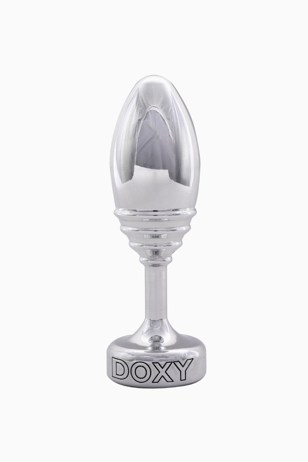 Doxy Butt Plug Silver - Ribbed