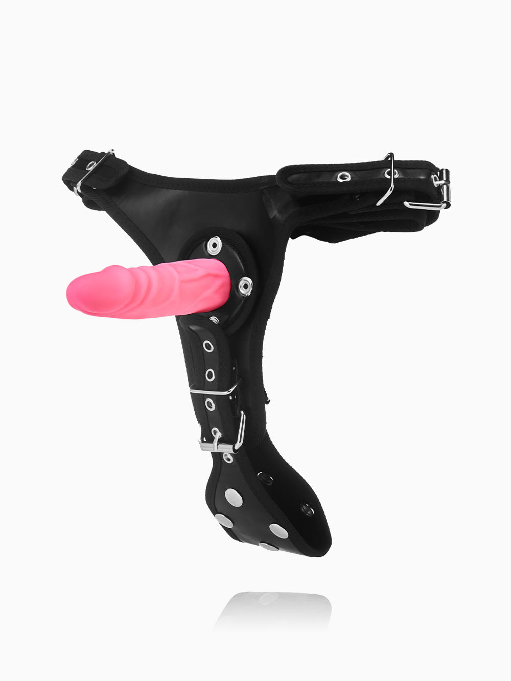 Pillow Talk Strap On Harness and Dildos - Black/Pink