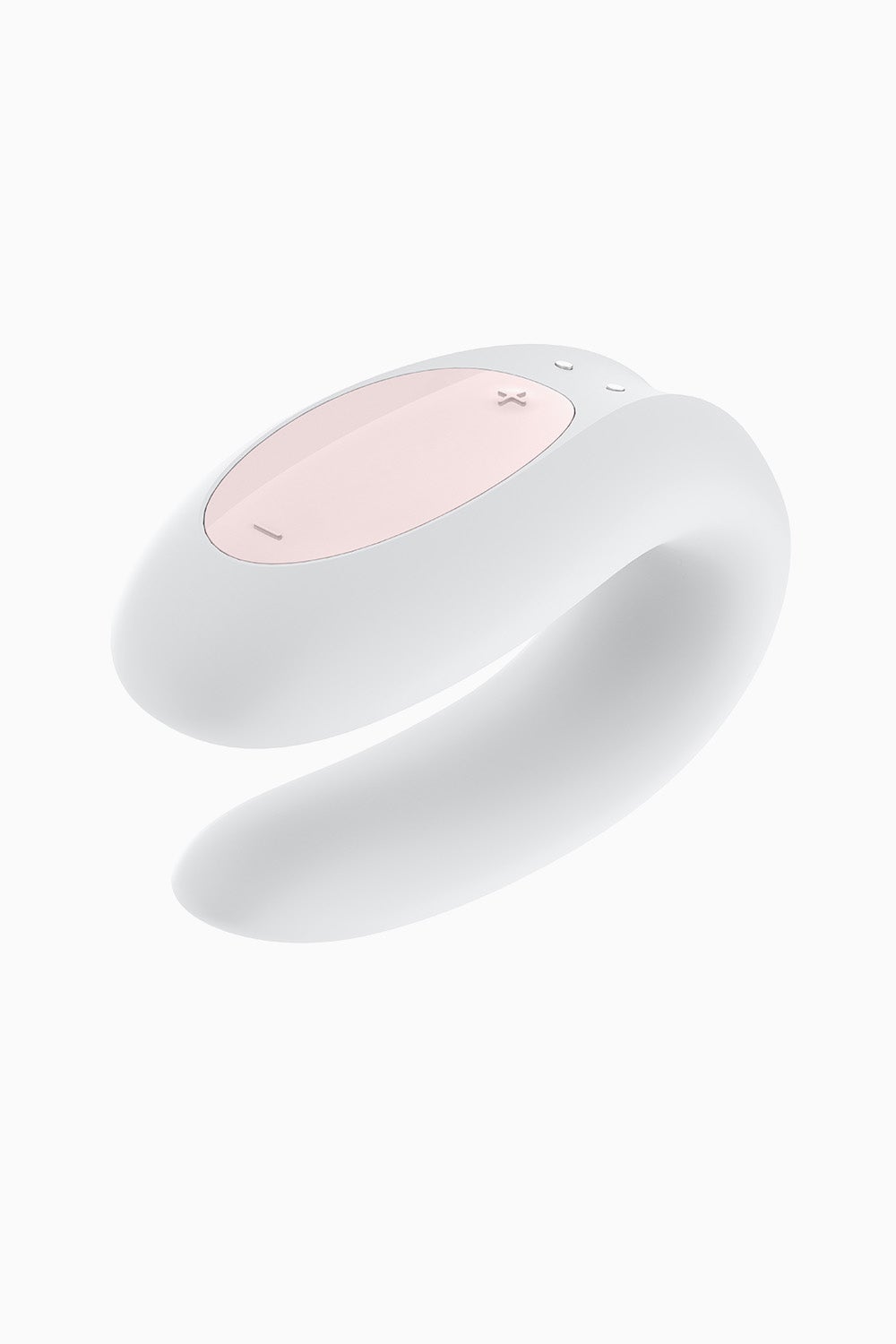 Satisfyer Double Joy Rechargeable Couples Vibrator White, 3.5 Inches
