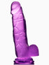 Pillow Talk Crystal Dildo, 7.5 inches, Purple