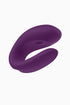 Satisfyer Double Joy Rechargeable Couples Vibrator Purple, 3.5 Inches