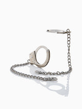 Pillow Talk Beginners Bondage Metal Butt Plug to Handcuff
