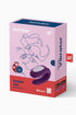 Satisfyer Double Joy Rechargeable Couples Vibrator Purple, 3.5 Inches