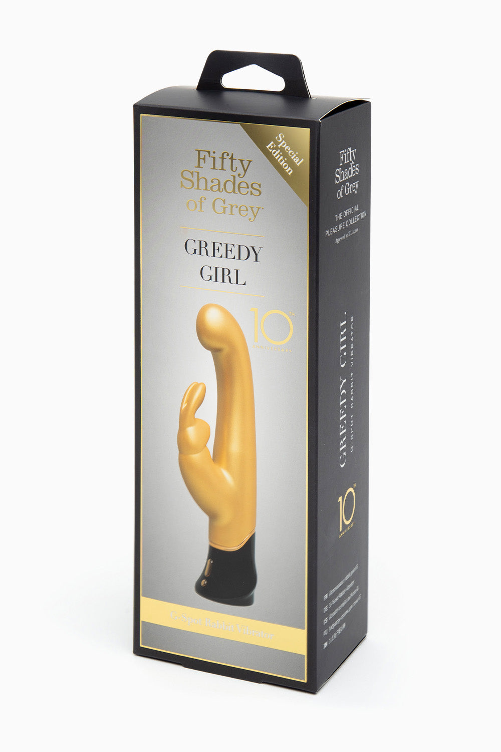 Fifty Shades of Grey Greedy Girl G-Spot Rabbit Vibrator Gold, 10 Inches